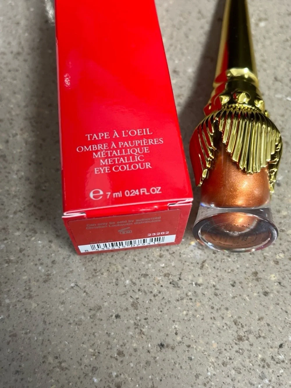 Christian Louboutin Eye Shadow with Gold Spiked Cap - Taupe